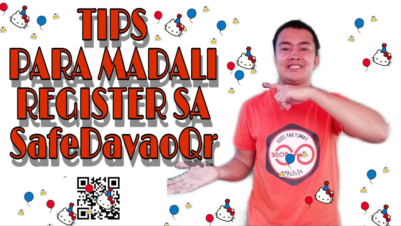 TIPS PARA MADALI REGISTER SA SafeDavaoQr