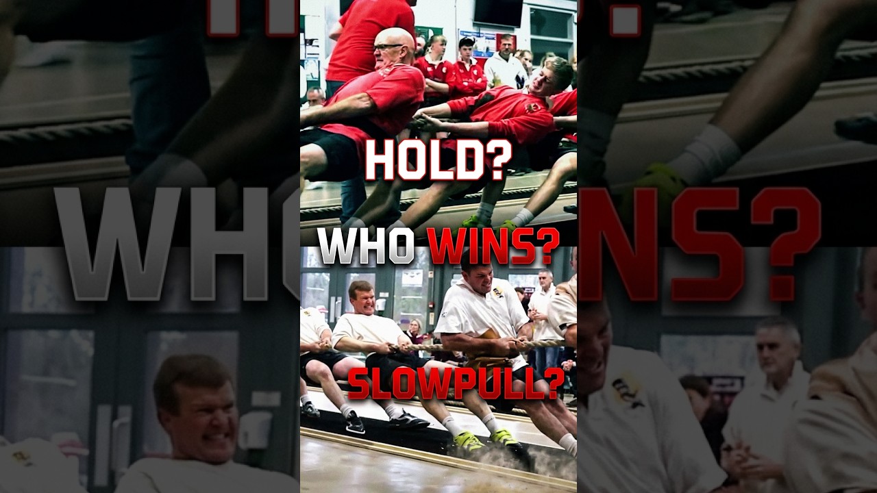 Slow Pull or Pure Hold? 😱 Unbelievable Tug of War 💪 #Shorts #TugOfWar #StrengthSports #TeamPower