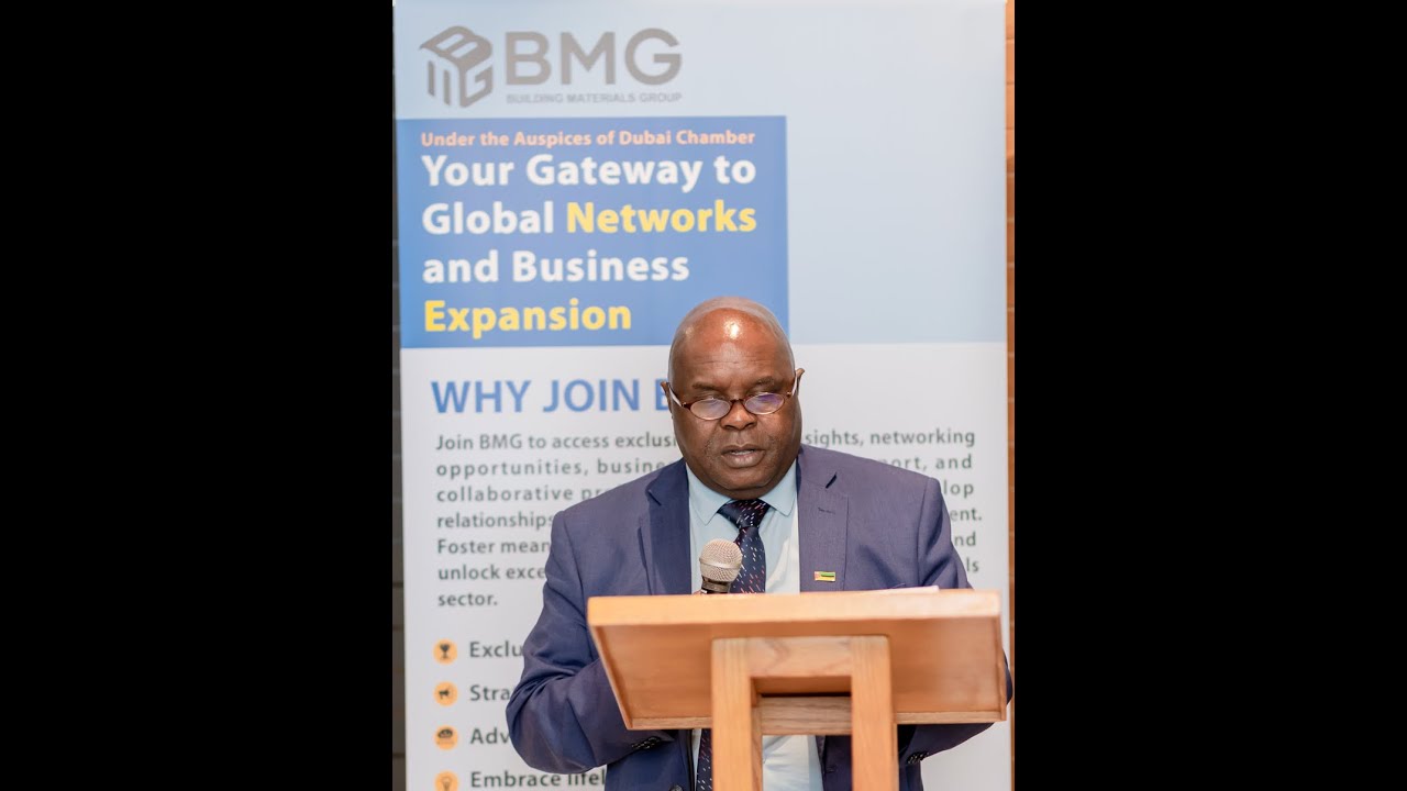 HE Alberto Cuvelo - Consul General of Mozambique to Dubai speaking at BMG Members' Luncheon.