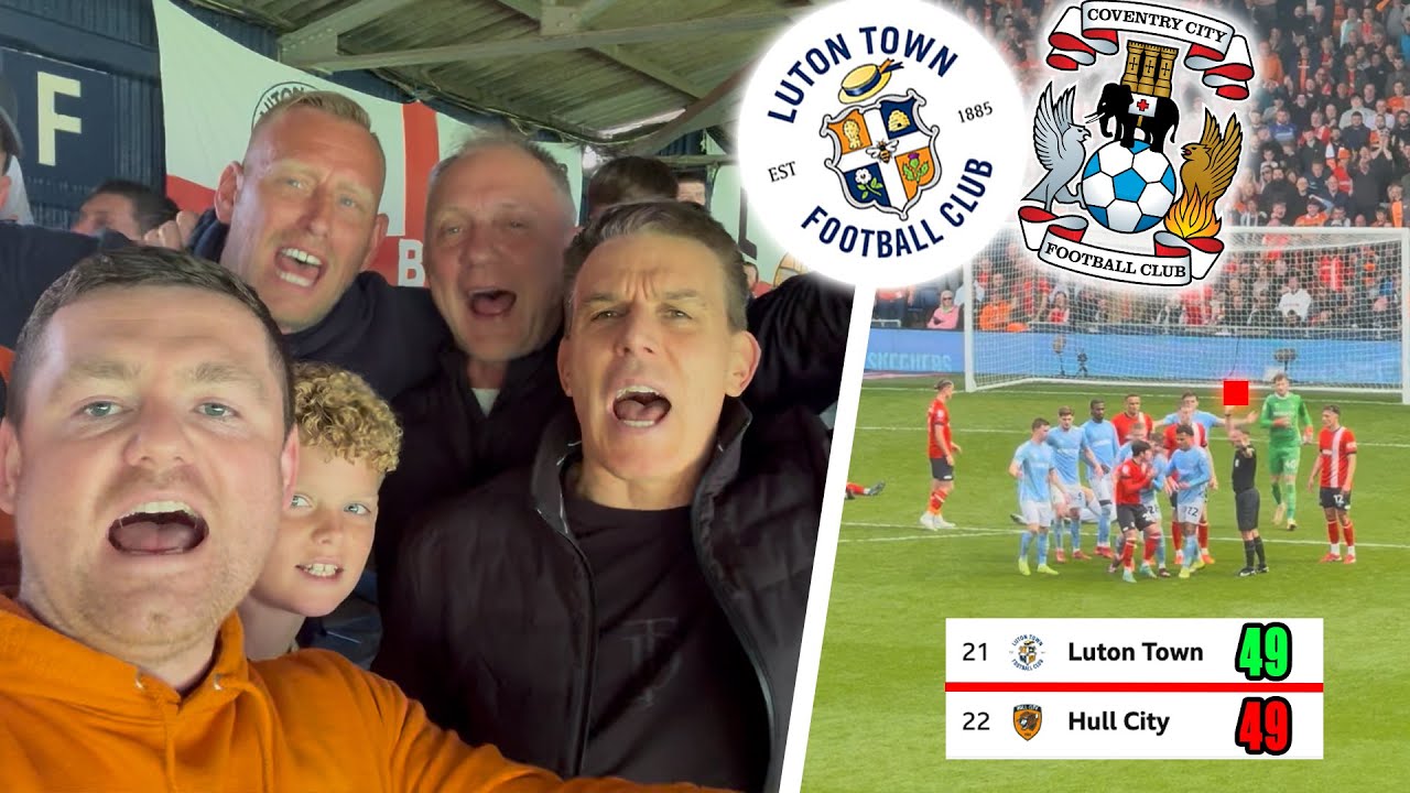 2 RED CARDS AND 3 POINTS as Luton Town beat Coventry City!