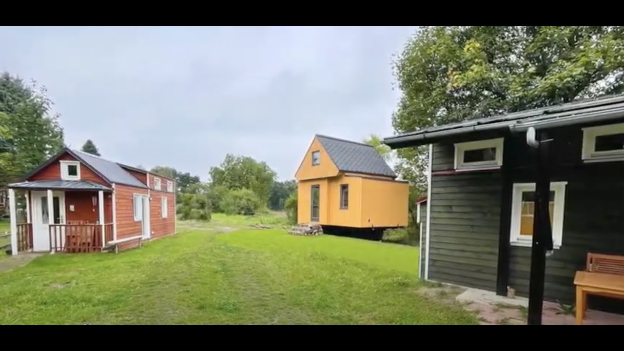 Stunning unfoldable tiny house in Germany. Brette Haus prefab experience. Rustic 20XL in Hollenbek.