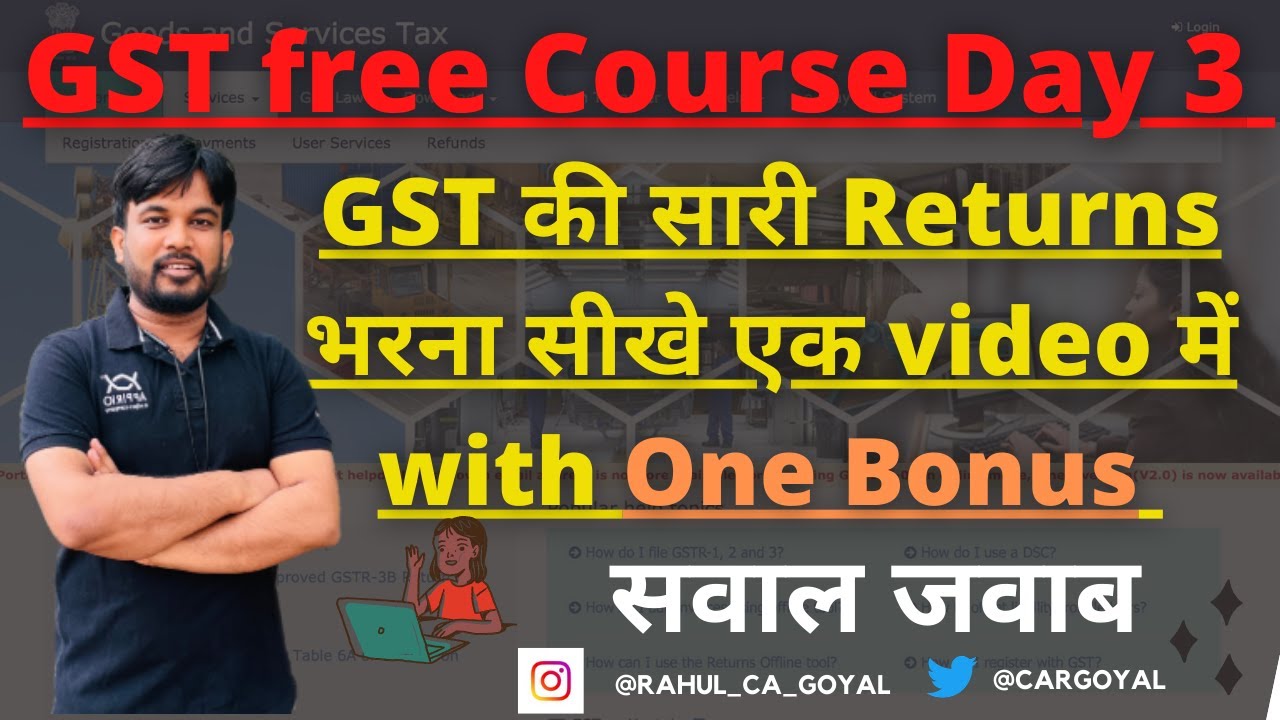 GST basic Course in Hindi | Learn all GST return live filling |