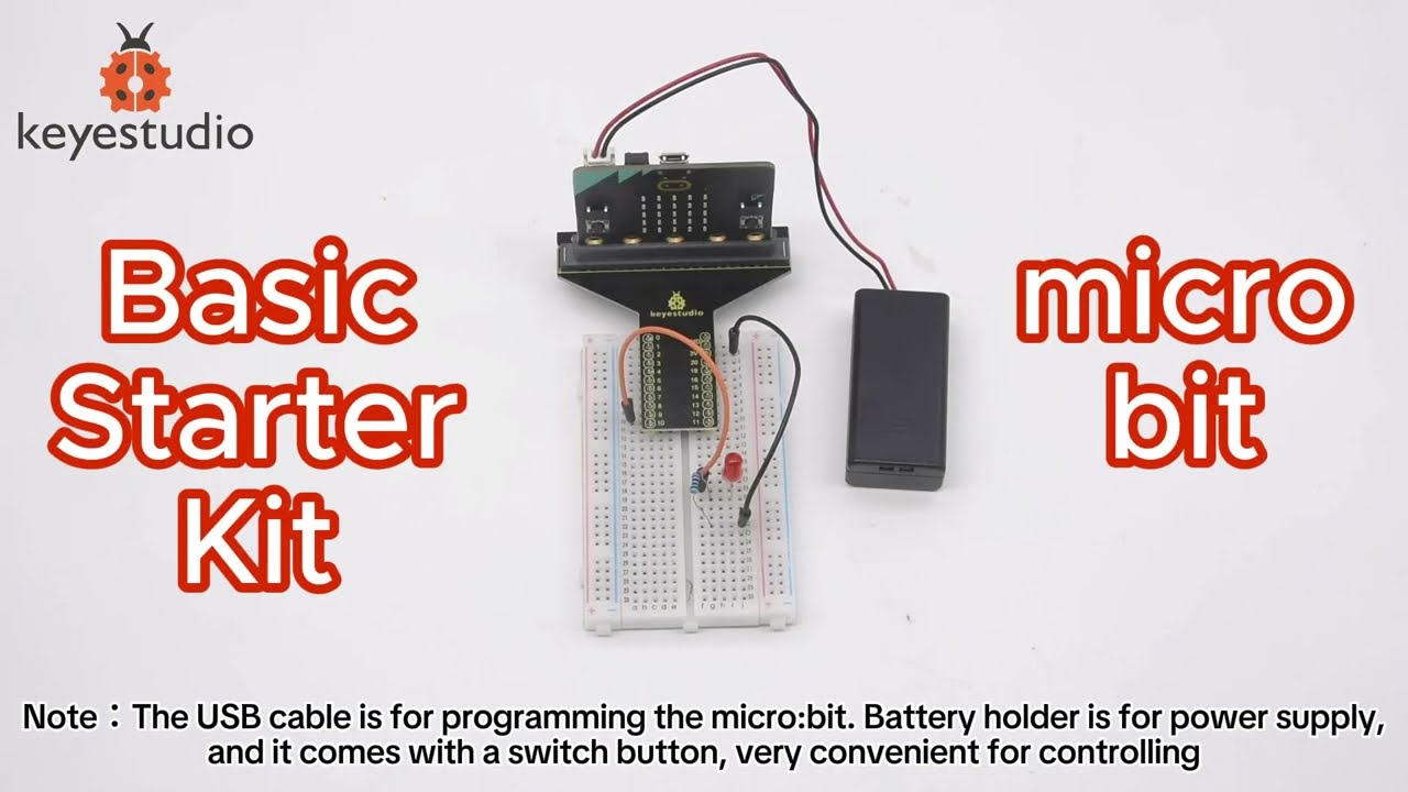 Ks0305 keyestudio Basic Starter Kit for micro bit(with battery holder and USB cable) #microbit #kits