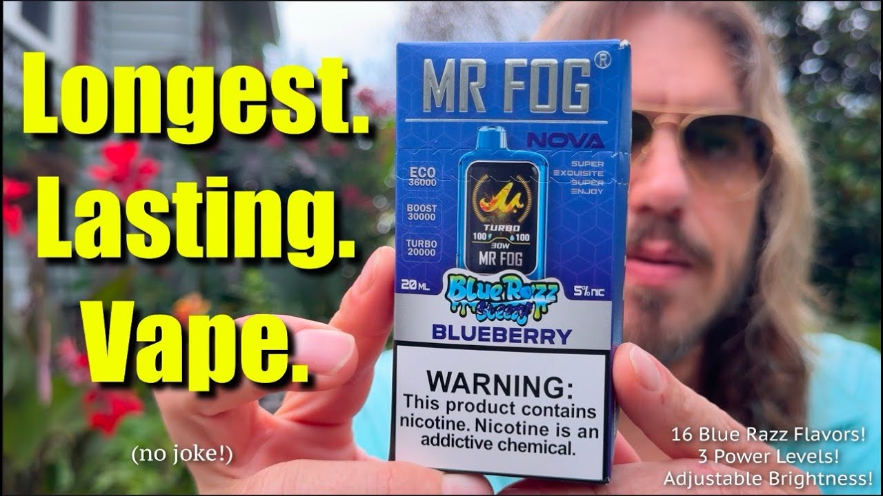 Blue Razz Everything! Mr. Fog NOVA Steezy Vape Review - Long Life, Fruity Flavors!