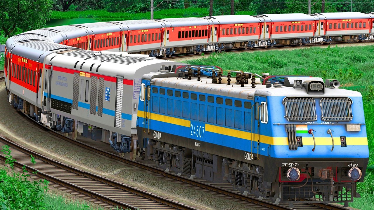 TRAIN CROSSING HIGH SPEED IN CURVE RAIL | BUMPY RAILROAD | Train Simulator | Railwork | NTG GAMING