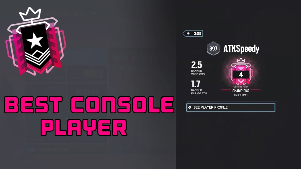 The BEST R6 Console PLAYER! - Rainbow Six Siege Console Champion