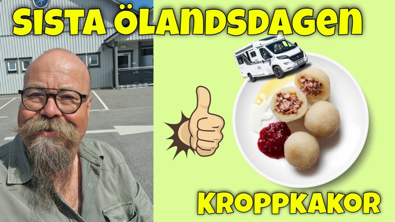 Sista dagen på Öland. Kroppkakor till lunch, o besök på Fiskrökeri i samt på Vinslövs Fritidscenter.