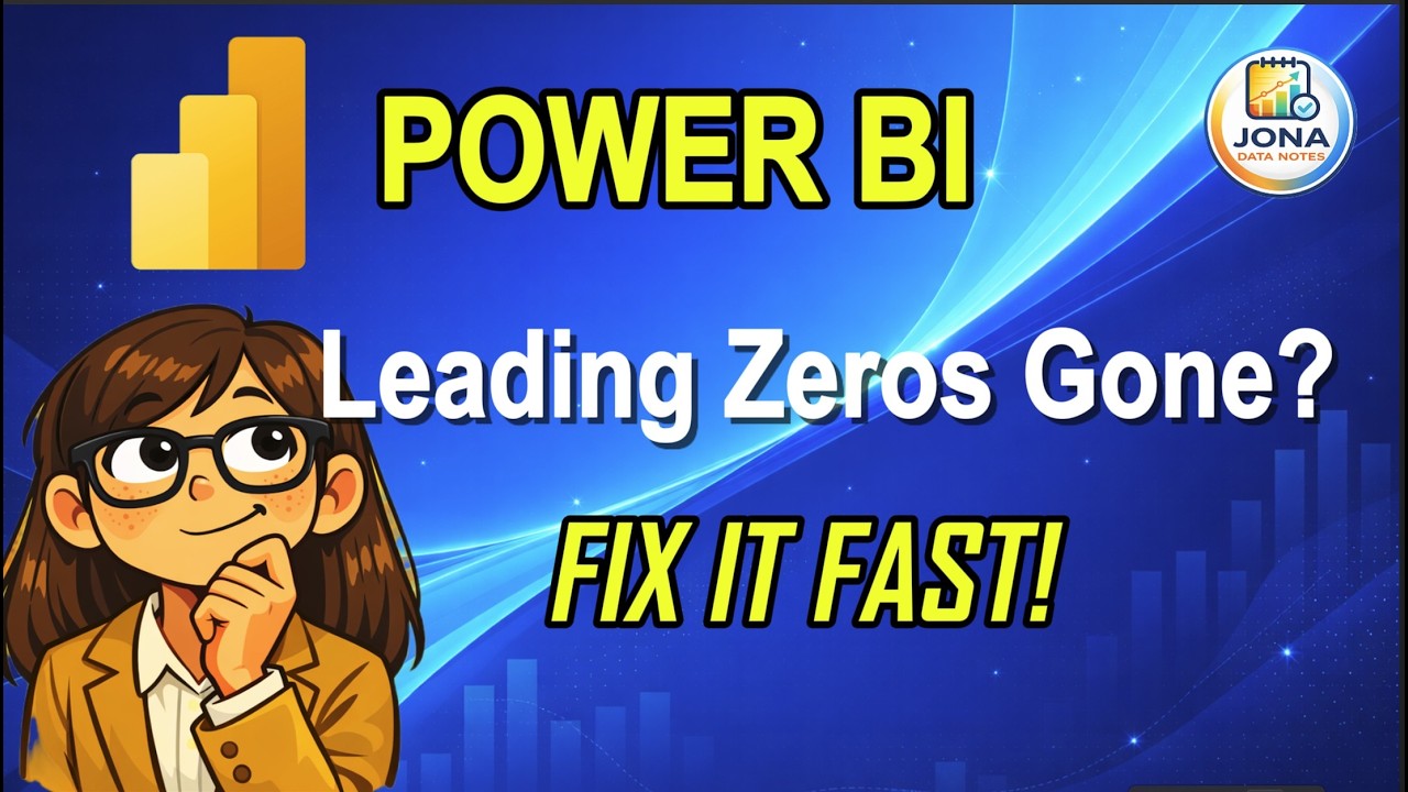 Power BI: Fix Missing Leading Zeros in IDs (Power Query + PadStart)--Beginner Tips 04