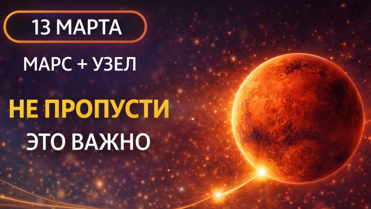 МАРС АКТИВИРУЕТ УЗЕЛ СУДЬБЫ 13 МАРТА! Вселенная переписывает твою жизнь — это касается лично тебя!