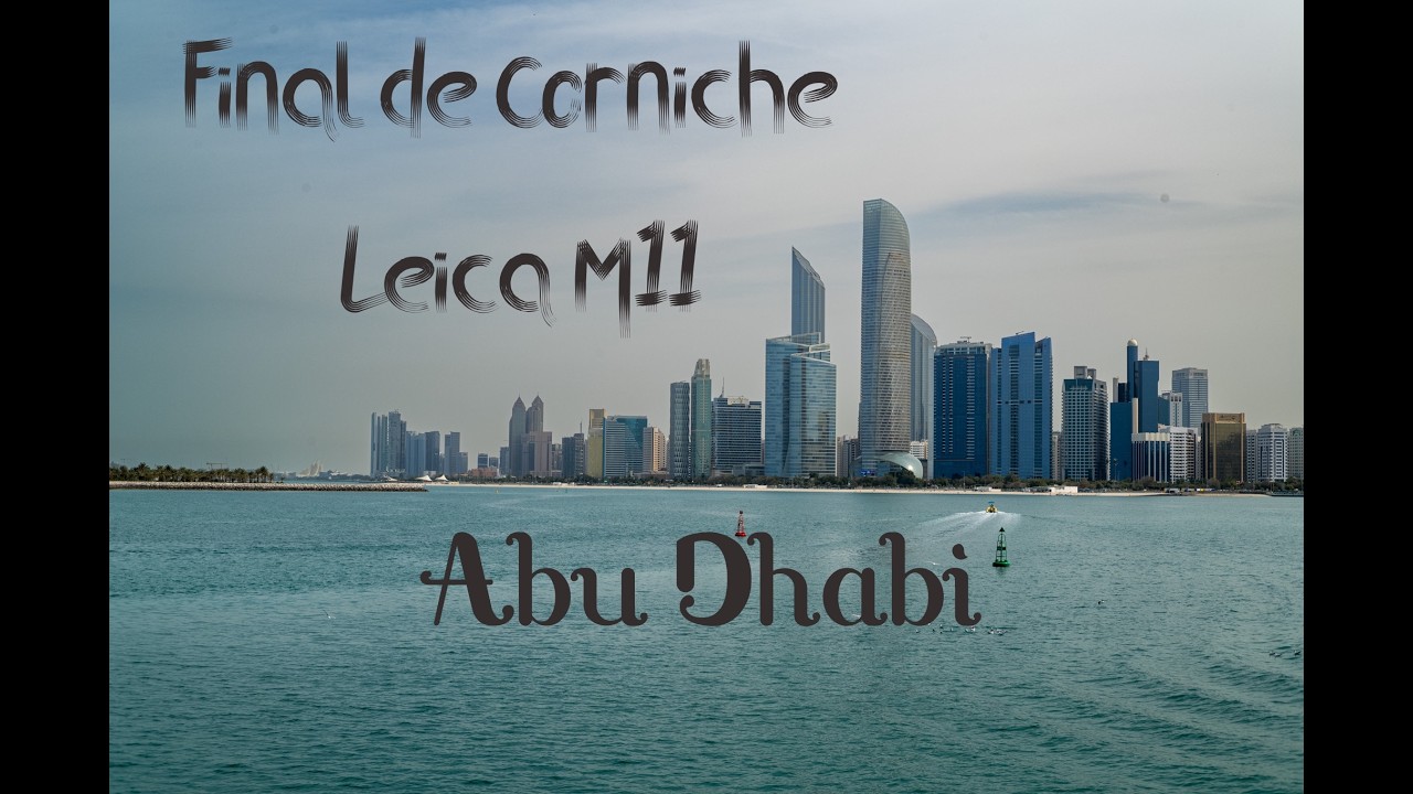No Final de Corniche Abu Dhabi, fotografando com uma lente  50mm