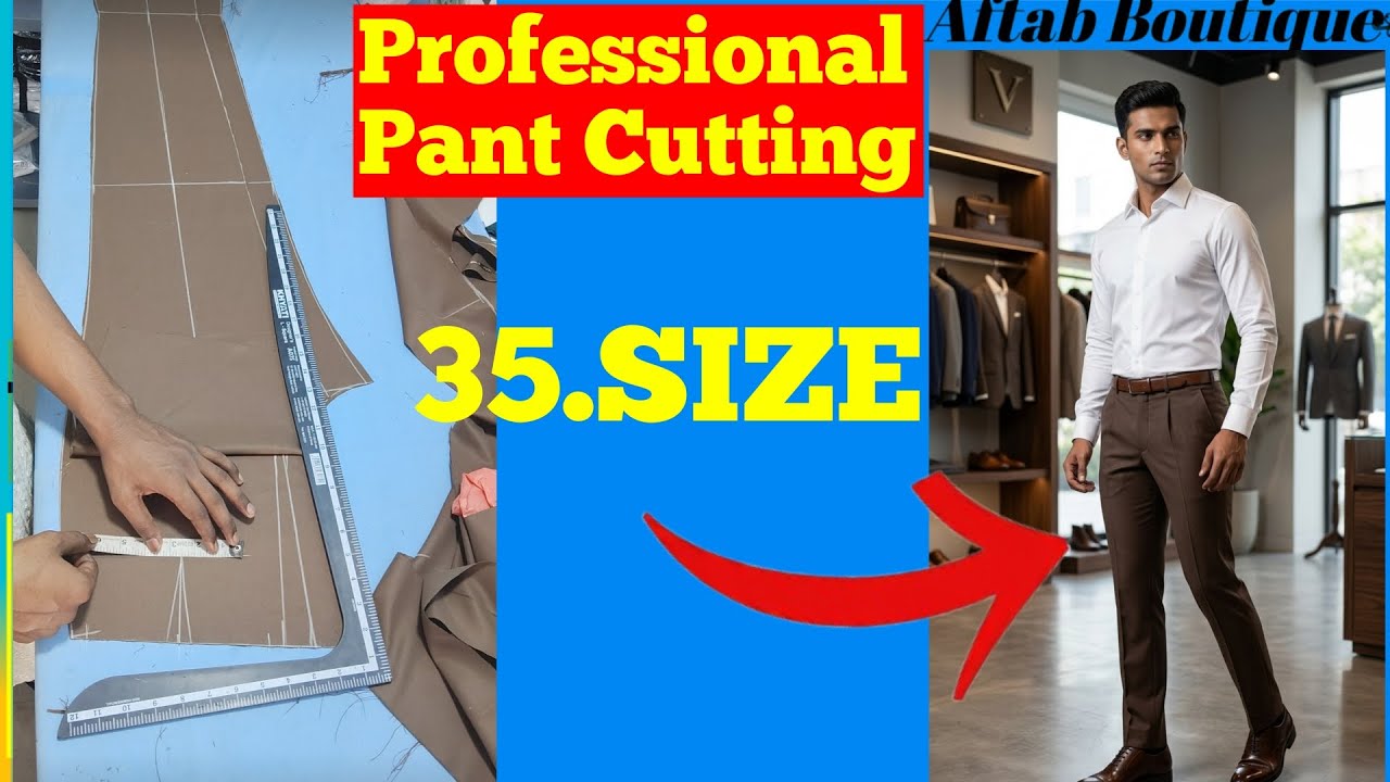 How to make a pant cutting ✂️ professional tarike very easy पैंट कटिंगकैसे करें #aftabboutique 