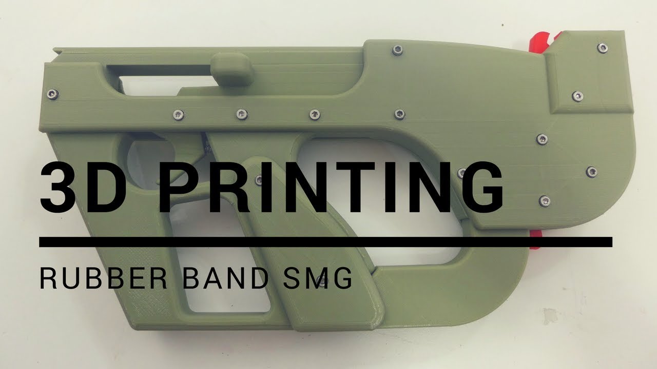 3D Printed Rubberband SMG