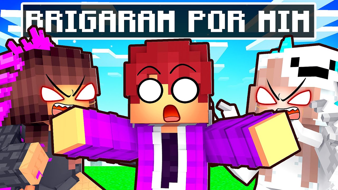 A GAROTA GODZILLA e a GAROTA SHIMO BRIGARAM por MIM no Minecraft