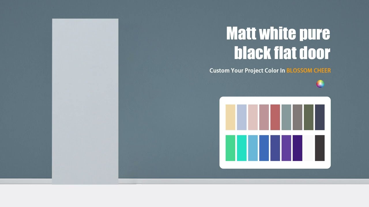 Matt white pure black flat door#door #doorinstallation