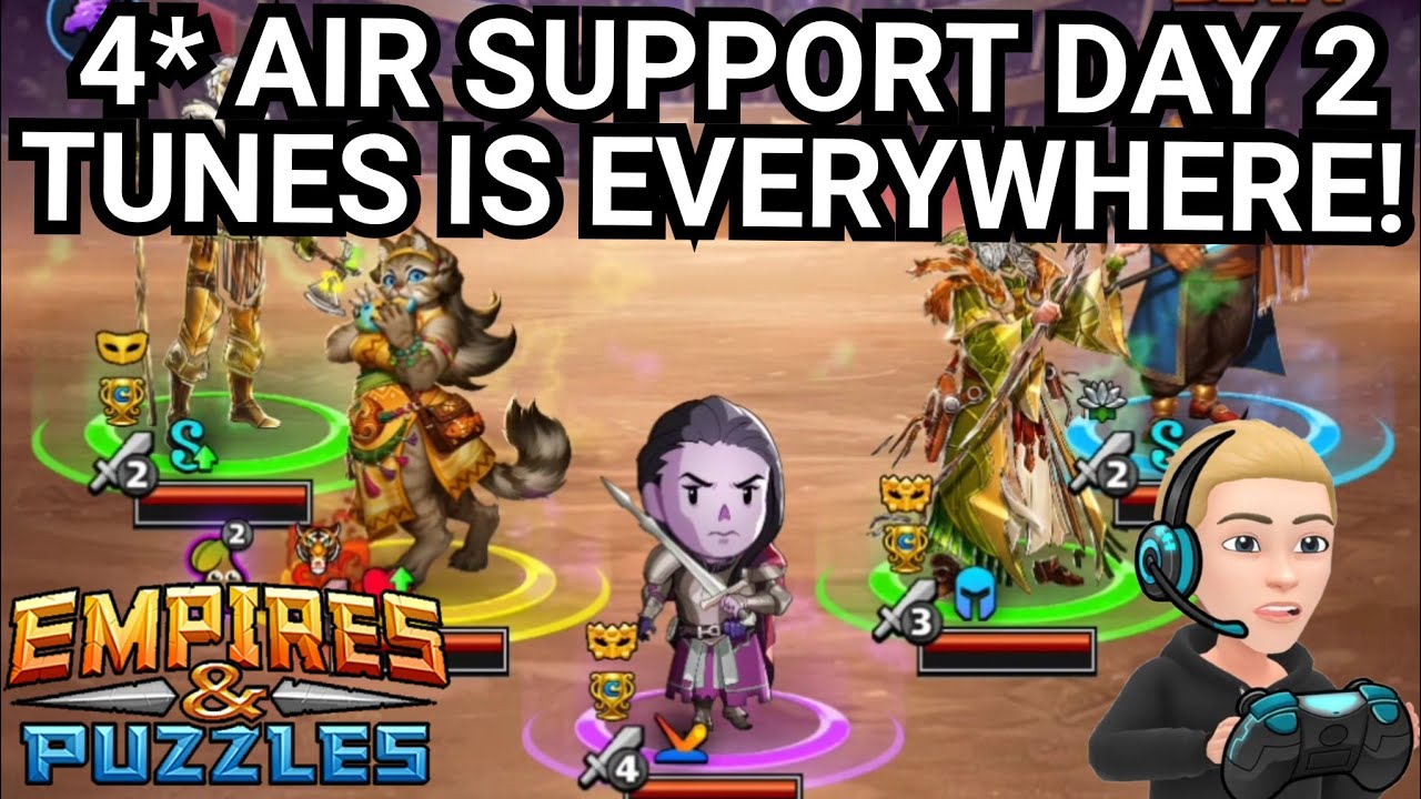 4* Air Support Raid Tournament With Commentary - Day 2 - Empires & Puzzles