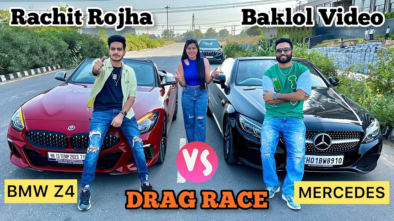 DRAG RACE 🚀 - BMW Z4 vs MERCEDES C300 😨 Shocking Results 😨 1 Million Subs Ka Surprise ❤️