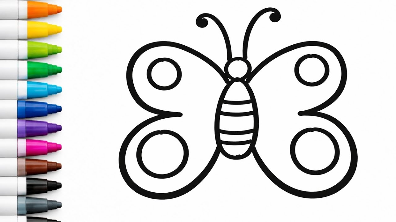 How to Draw a Butterfly | Easy Drawing for Kids