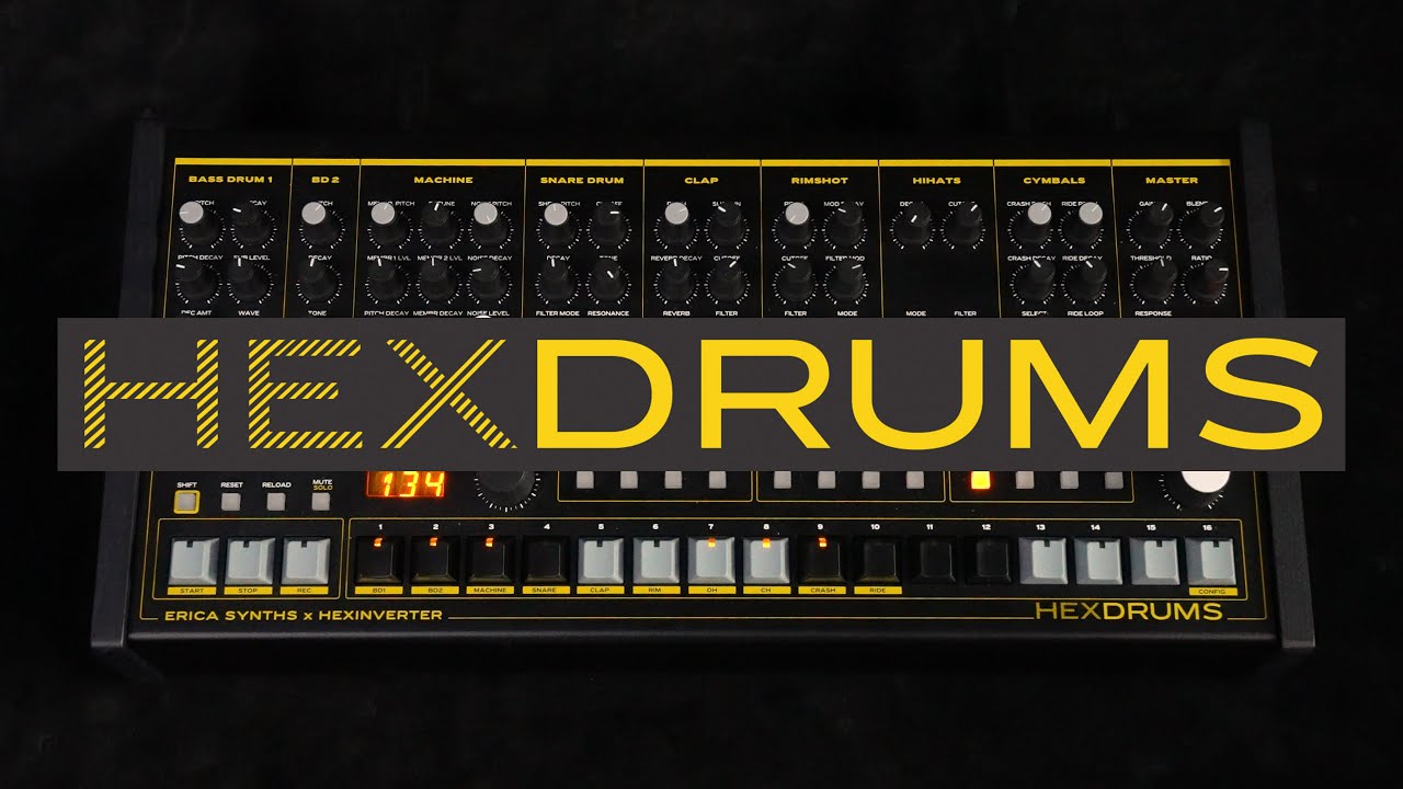 Erica Synths x Hexinverter HEXDRUMS sound demo