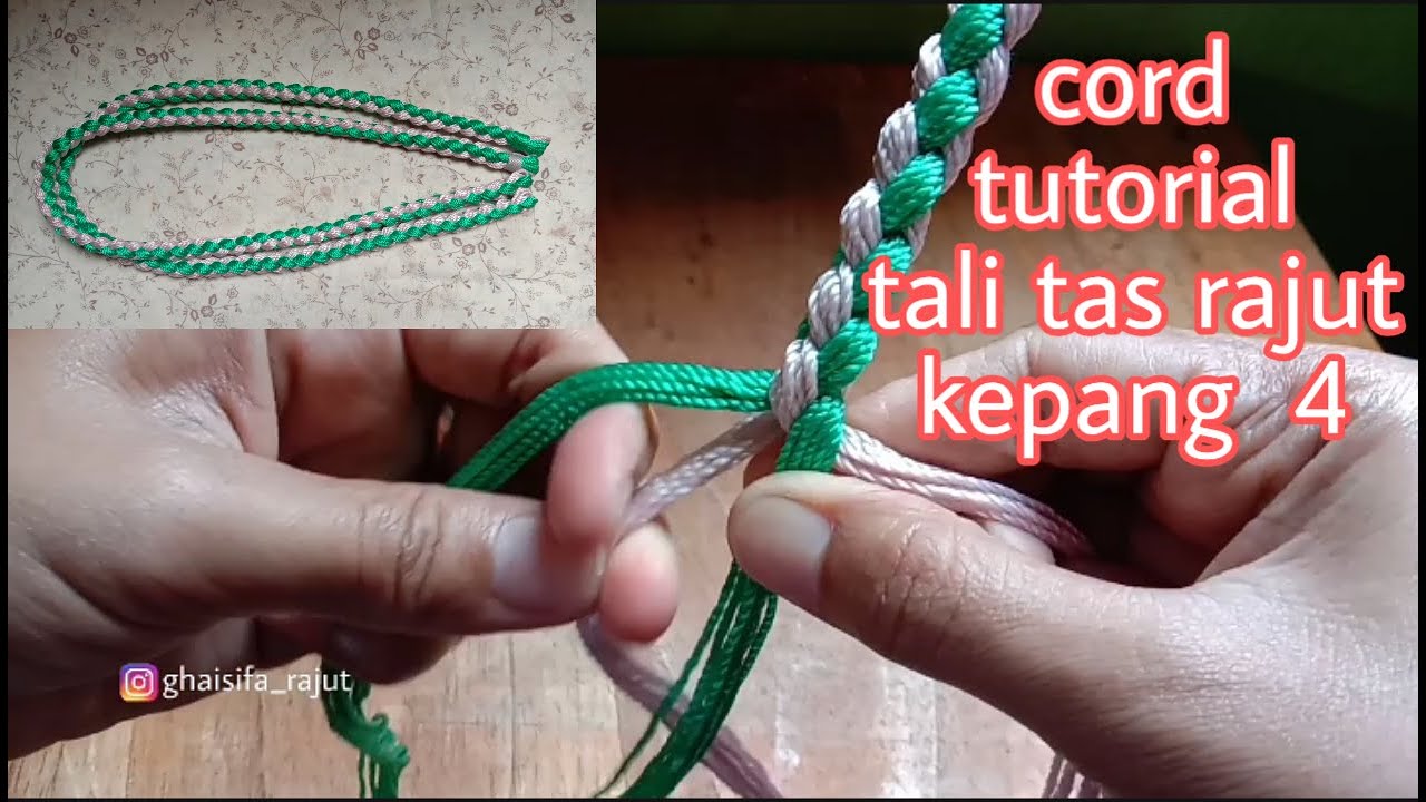 Crochet Cord || Cara Membuat Tali Tas Rajut Kepang 4