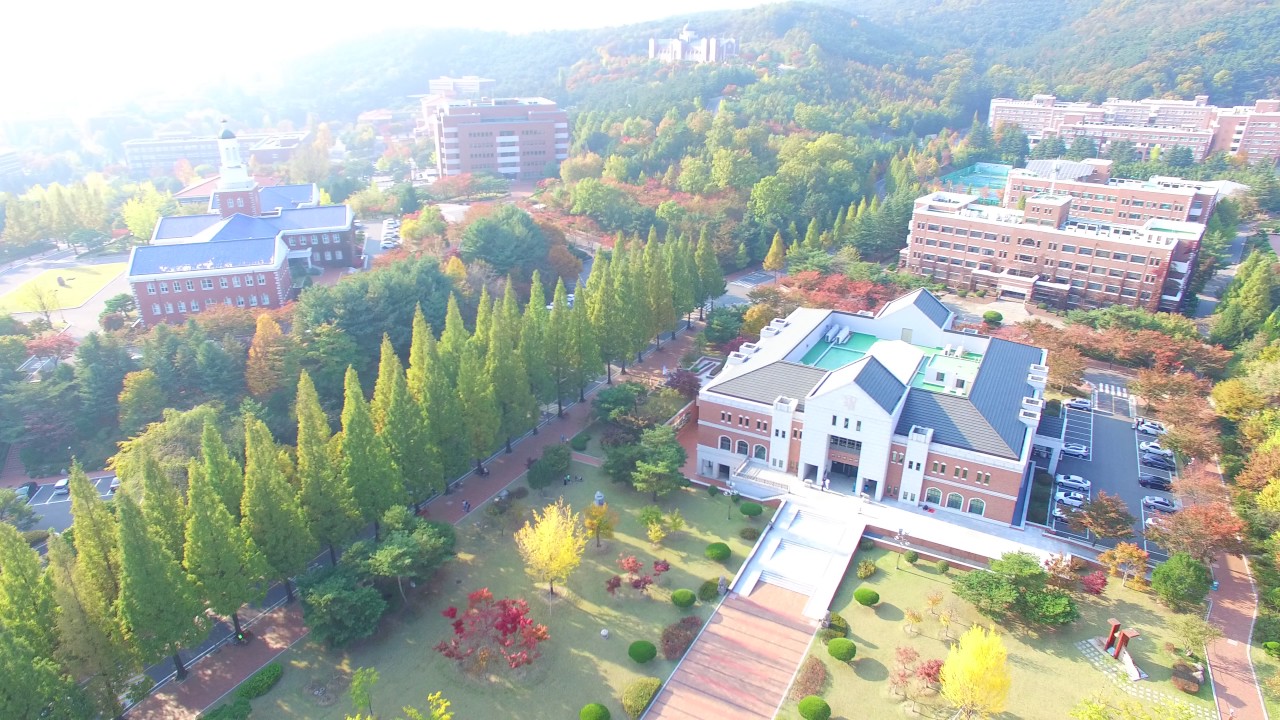 계명대학교 가을view 4k drone video