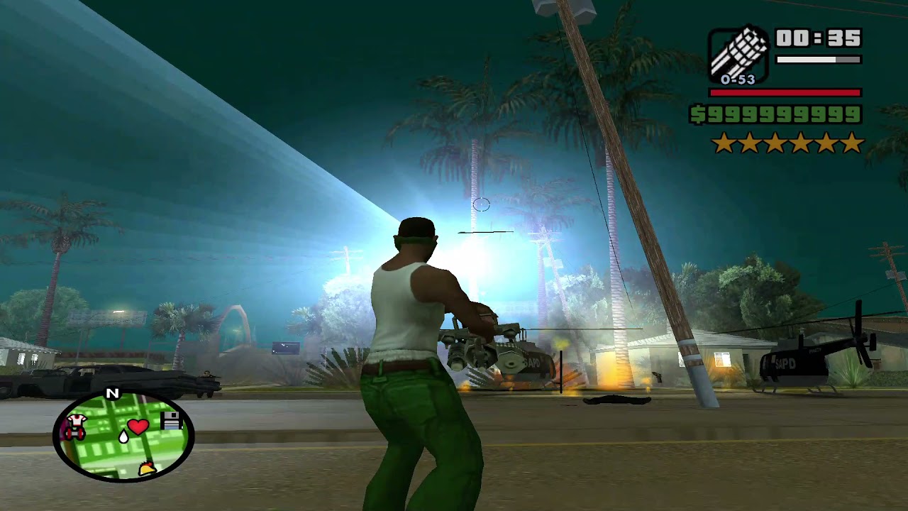 GTA  San Andreas 6 star wanted level rampage