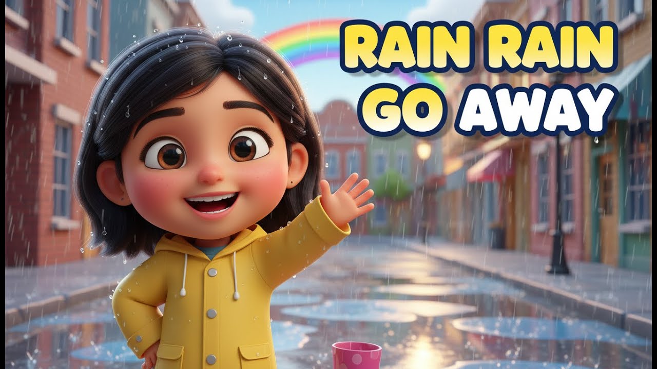 Rain Rain Go Away 🌧️ | Fun English Nursery Rhyme | Nantu & Friends