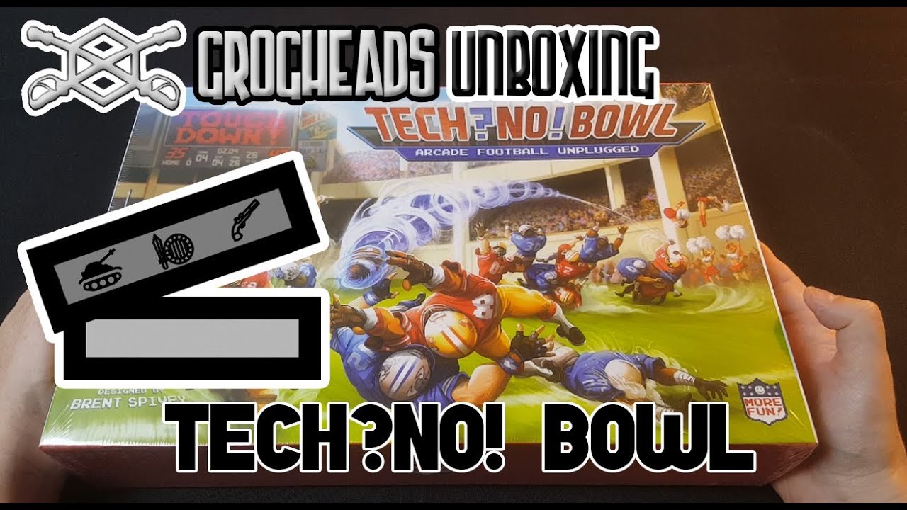 GrogHeads.com UNBOXING of TECHNO BOWL Board Game!