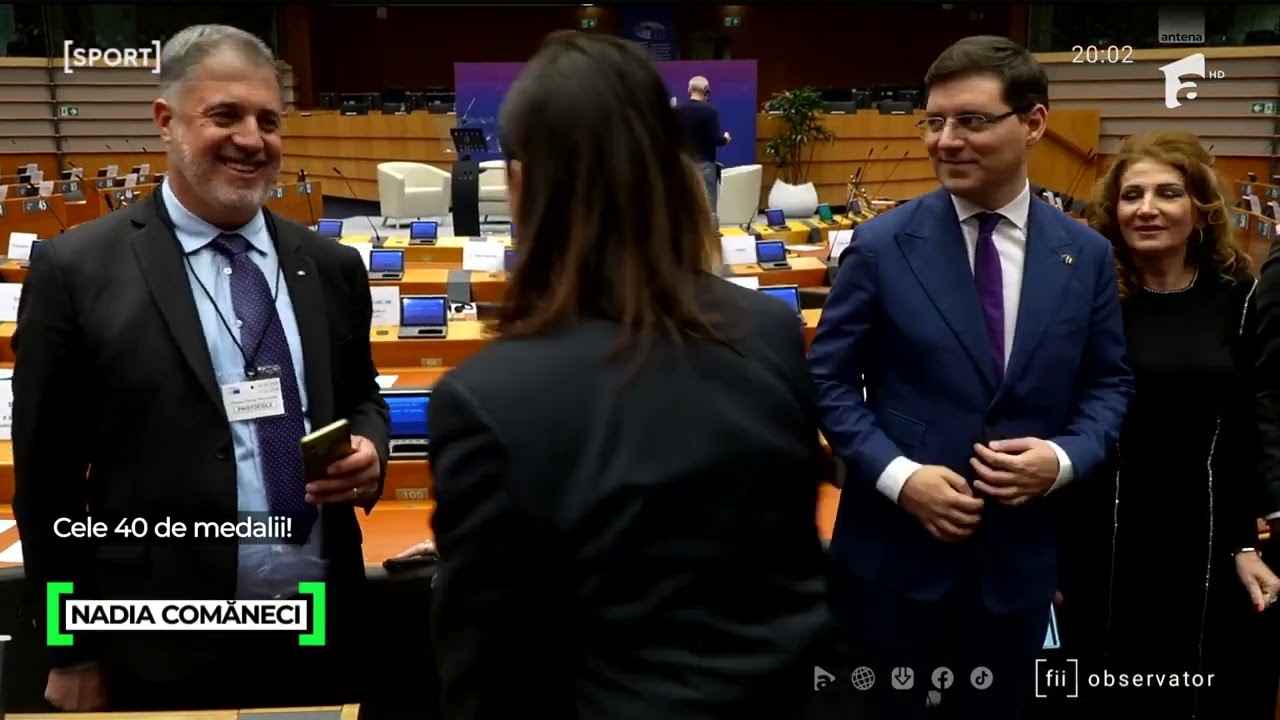 Anul Nadia a ajuns la Bruxelles. Românca a fost celebrată chiar în Parlamentul European