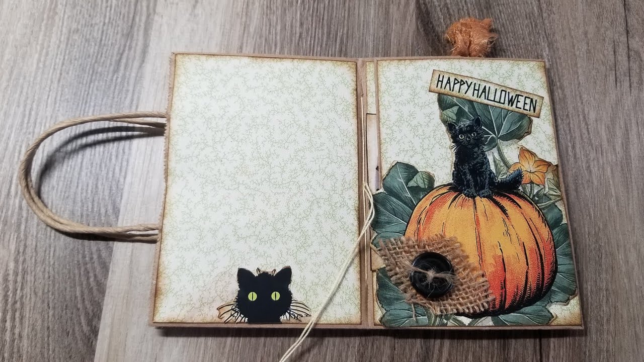 ✂ Papercrafting with TheBookVandalShop: Halloween Photo/Memory Book From a Paper Bag