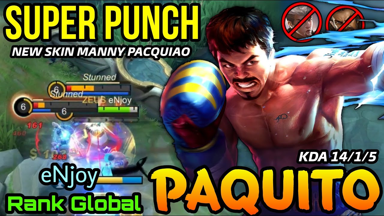 Paquito New Skin Manny Pacquiao MVP Play! - Top Global Paquito eNjoy - MLBB