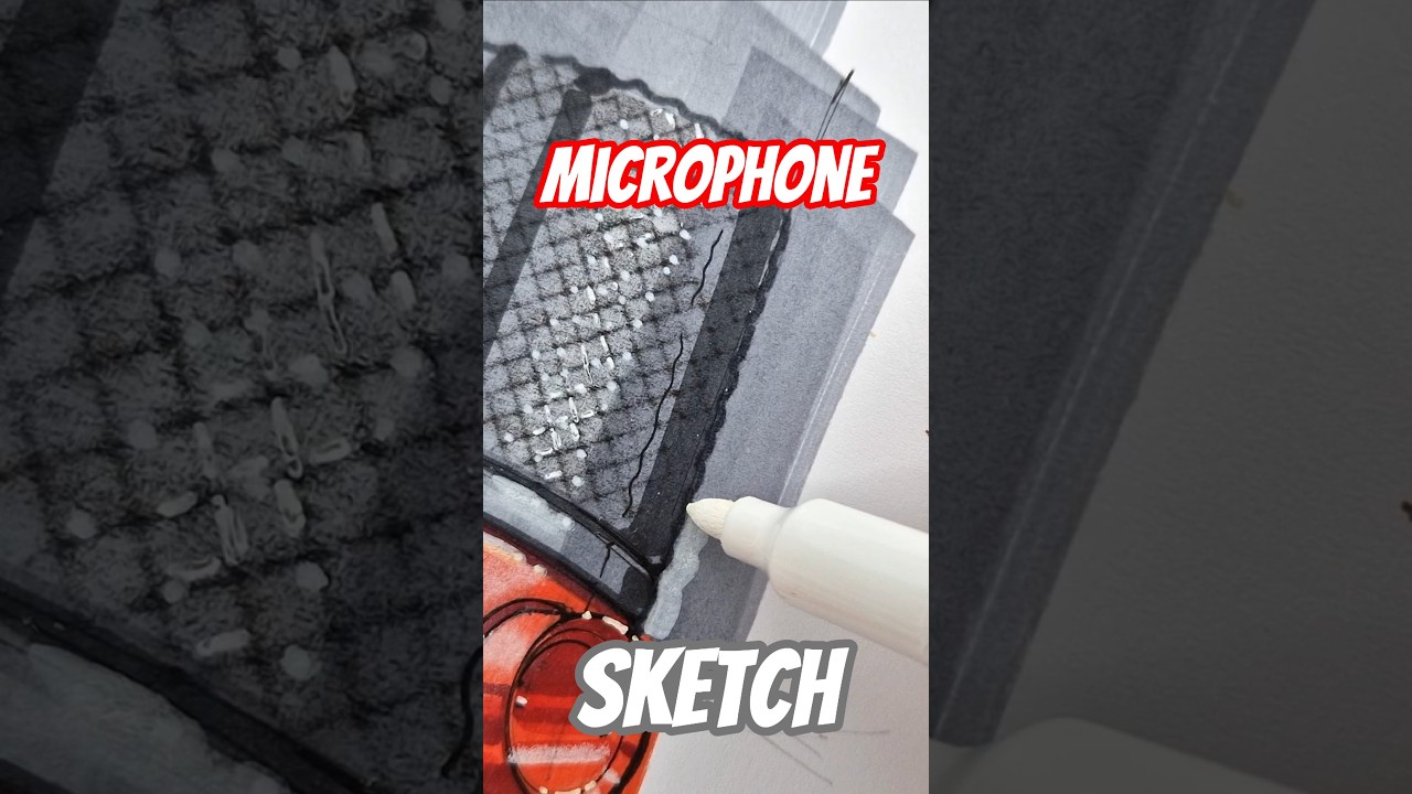 Red microphone sketch