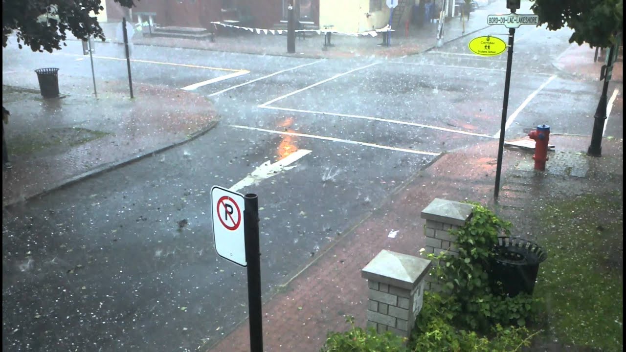 Mega hail storm in Montreal, Pointe Claire