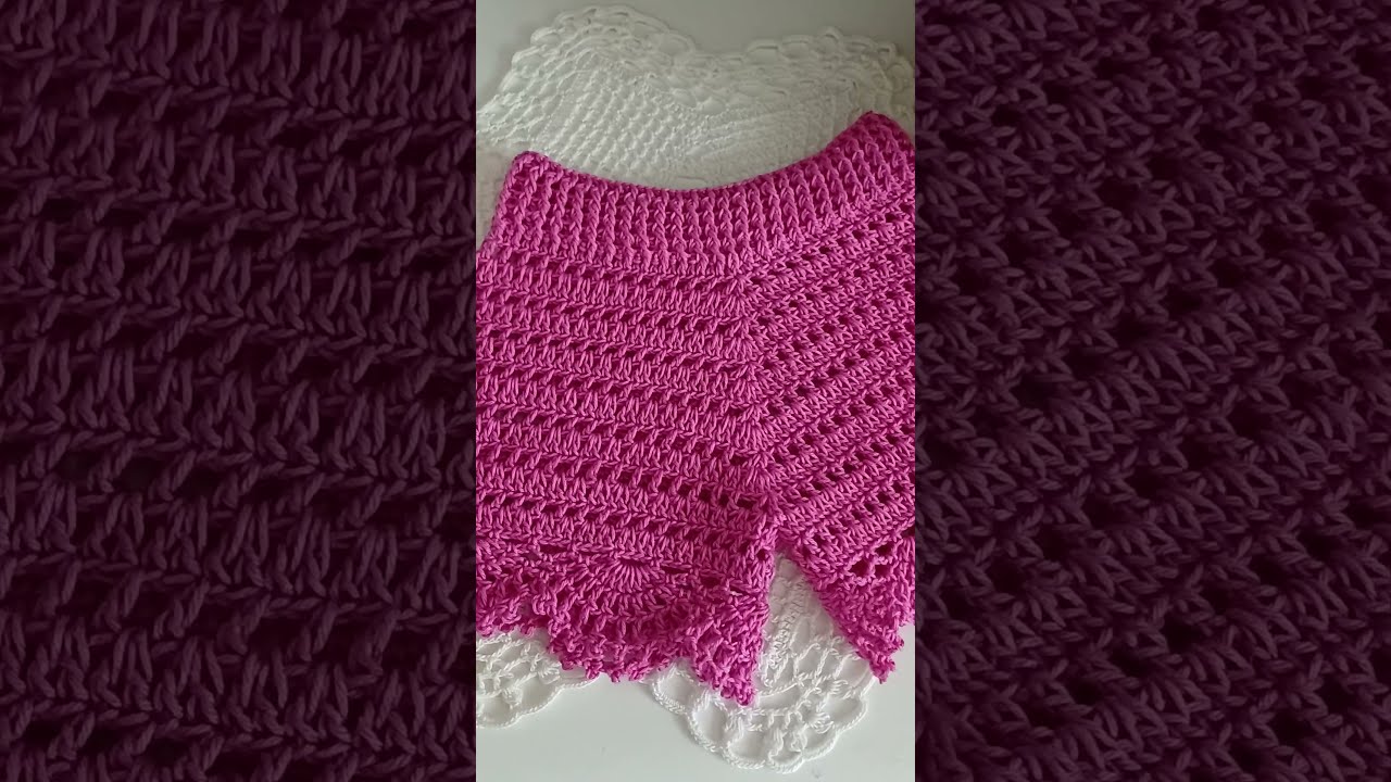 Te Encantara😍Teje Bello short F&aacute;cil y R&aacute;pido! Nuevo Patr&oacute;n de Ganchillo👌#crochet #ganchillofacil