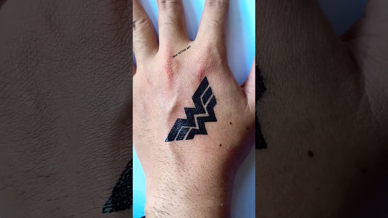 PERMANENT W STYLE DESIGN TATTOO ll how to make permanent tattoo