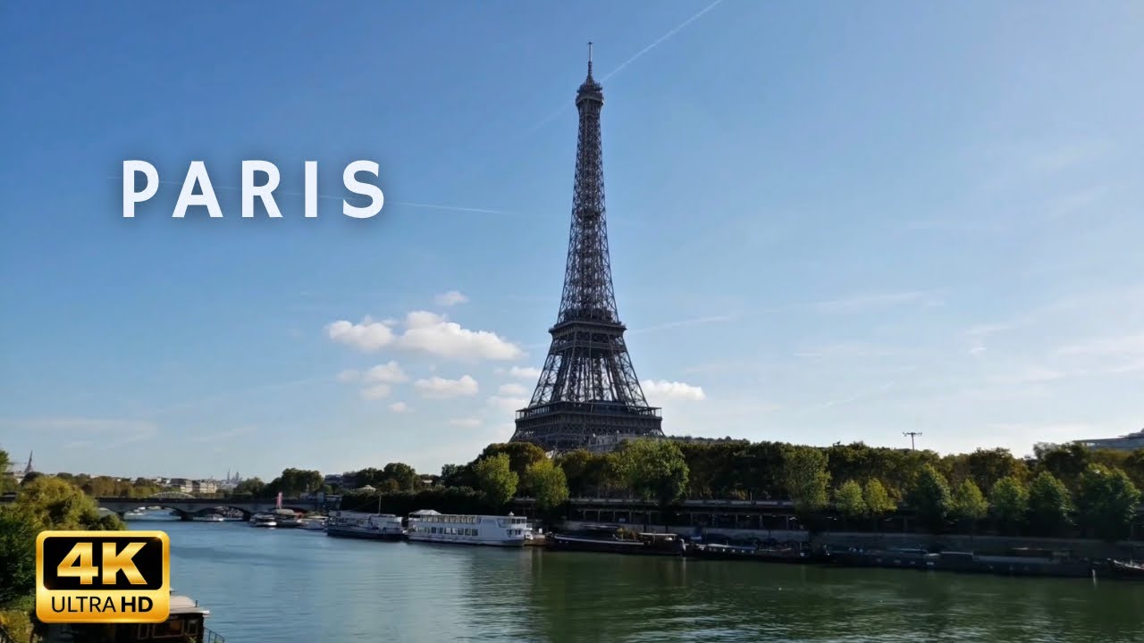 Paris 4K view for relaxation 