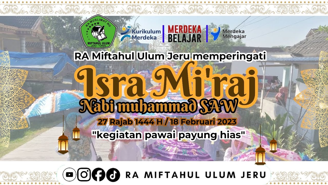 Pawai Payung Dalam Rangka Peringatan Isra Mi’raj Nabi Muhammad ﷺ 