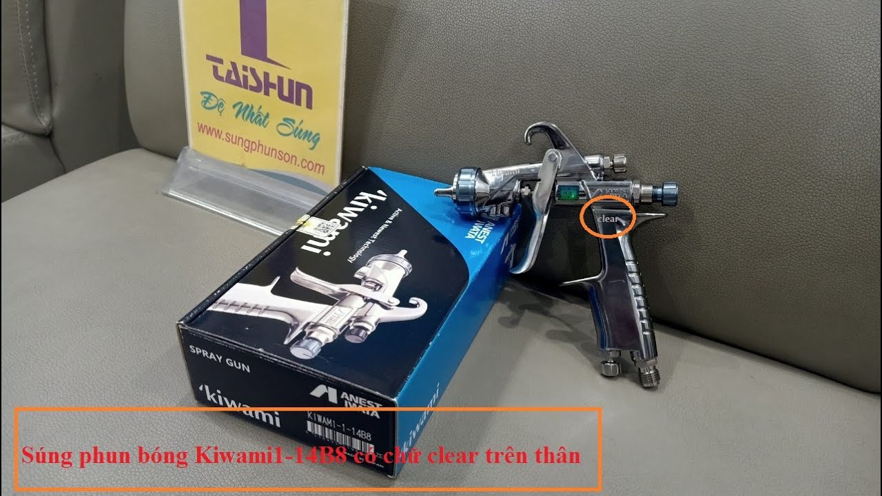 Súng phun sơn Kiwami1-14B8 Anest Iwata chuyên phun bóng ô tô