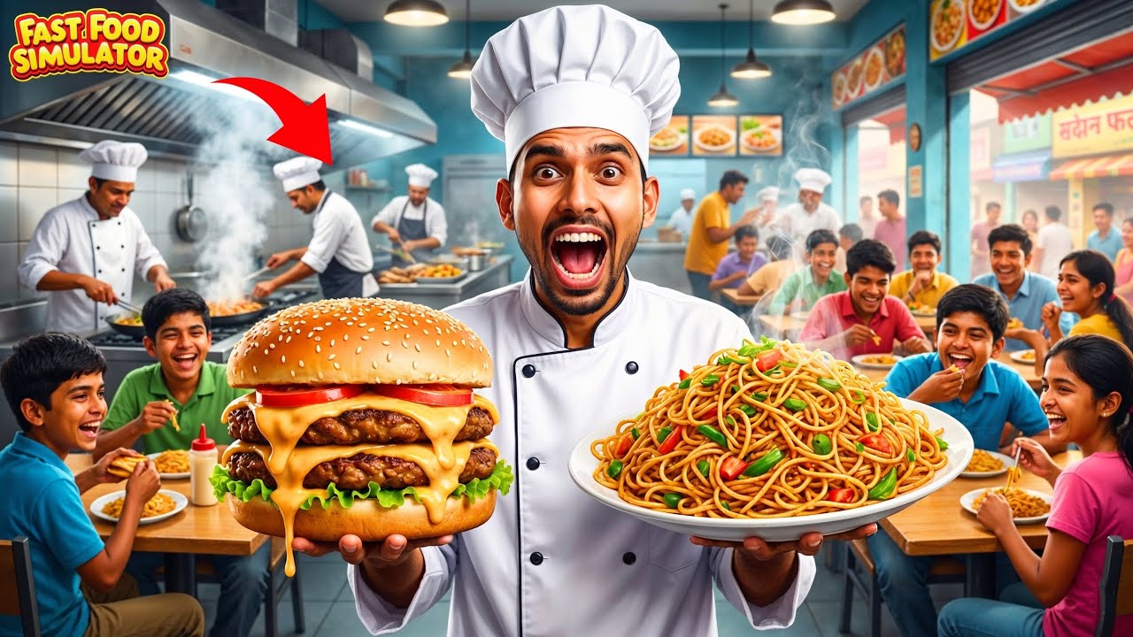 I Opened the BIGGEST Burger 🍔 Shop in Fast Food Simulator! 🤯