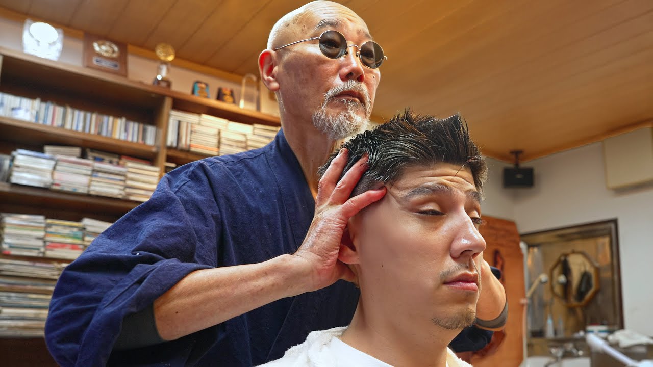 💈(ASMR) Old School Barber Mr Yamaguchi - Japanese Traditional Full Service