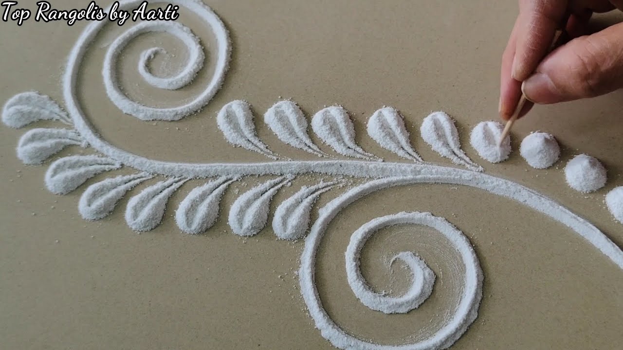 Simple Rangolis For Everyday | rangoli kolam | Satisfying Sand Videos by Aarti | Top Rangolis