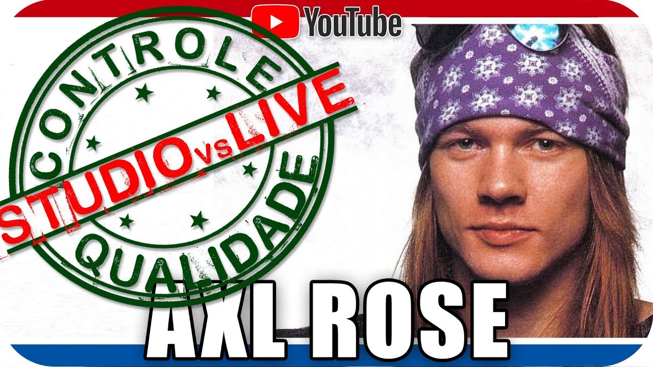 AXL ROSE Guns N' Roses Studio vs Live - CONTROLE DE QUALIDADE- Marcio Guerra Reagindo Hard Rock