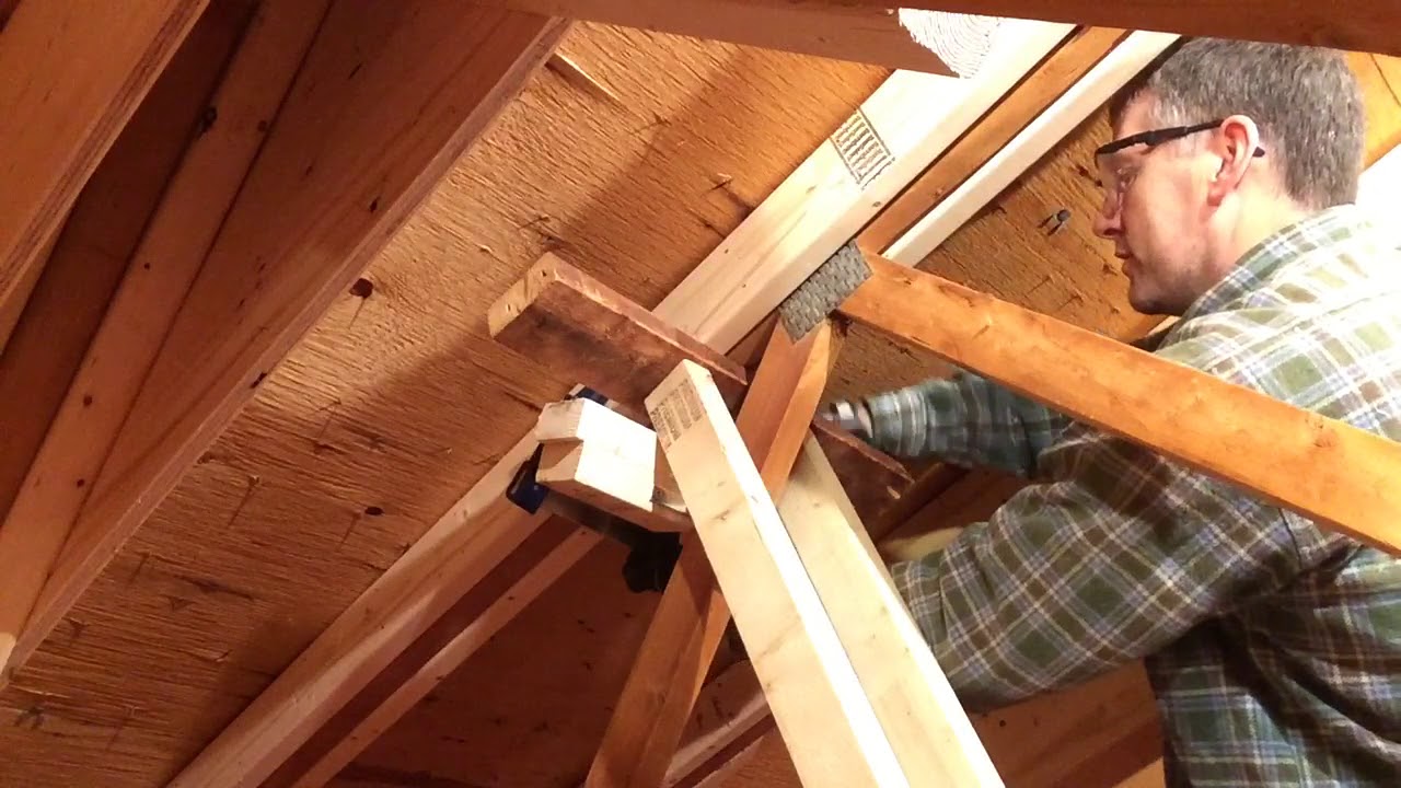 Attic Truss Repair #13: Final lift on Truss #8
