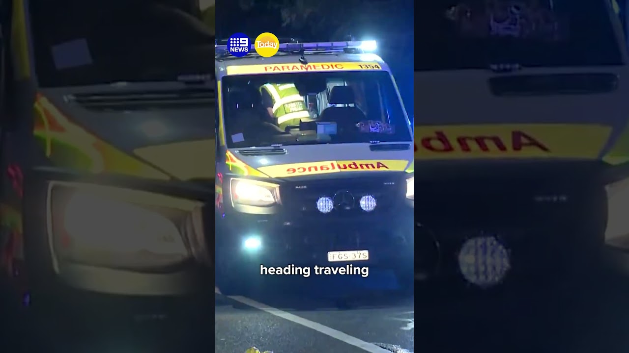 Car crash involving police car and innocent bystander | 9 News Australia