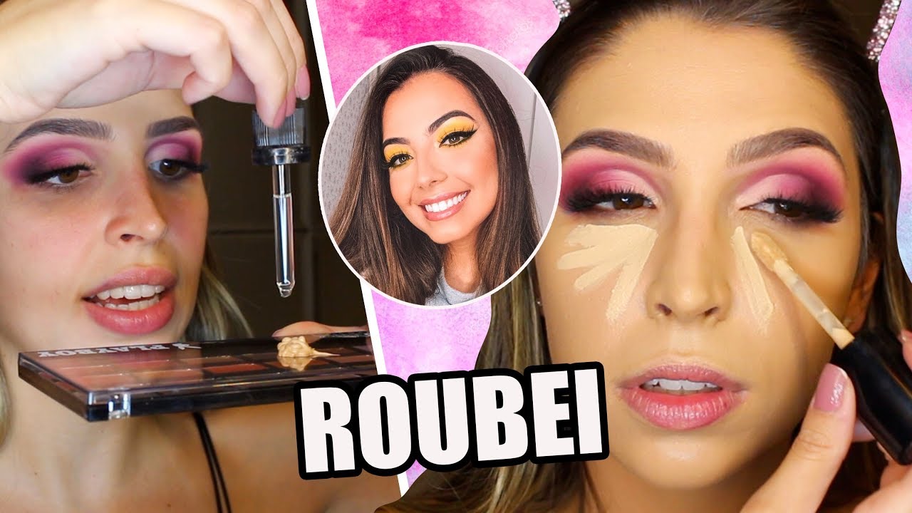 ROUBEI e me MAQUIEI só com as MAQUIAGENS da MINHA AMIGA | Julia Tedesco