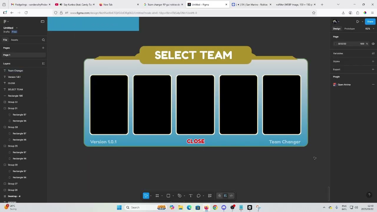 Roblox Team Changer GUI - Client Project Roblox 2025