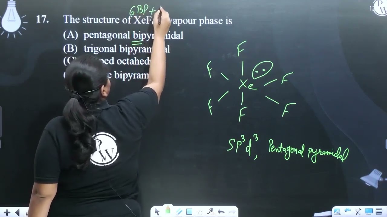 The structure of XeF6 in vapour phase is....