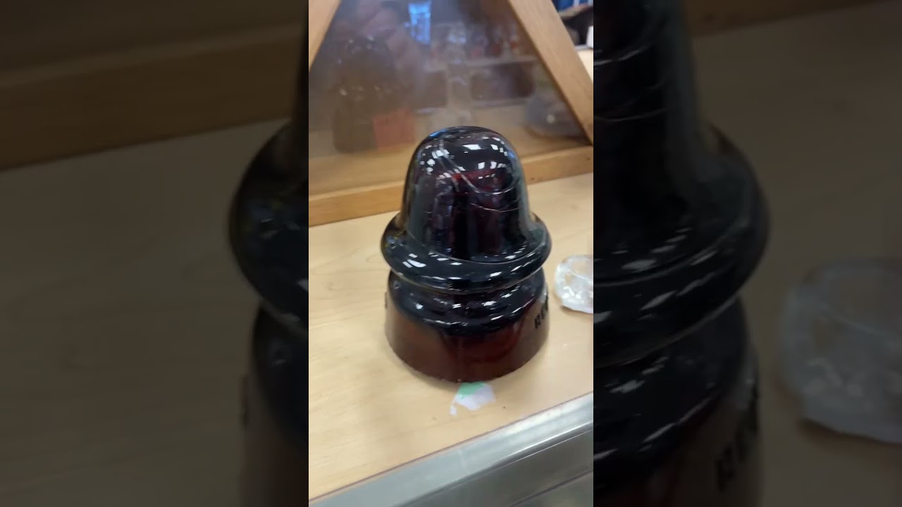 $100 Profit Goodwill Side Hustle Hemingray  Telegraph Wire Dark Amber Glass Insulator