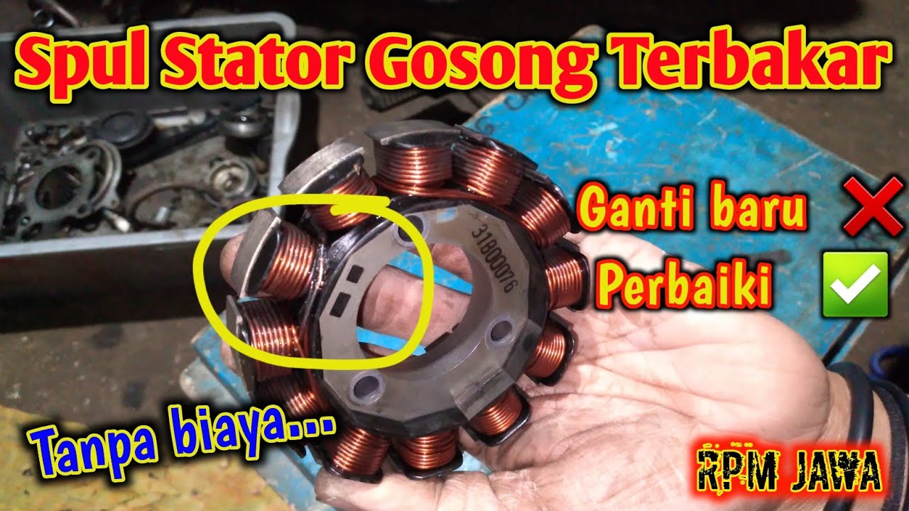 ❗️❗️Cara servis spul jupiter Z yang gosong terbakar❗️❗️How to repair stator motorcycle❗️❗️