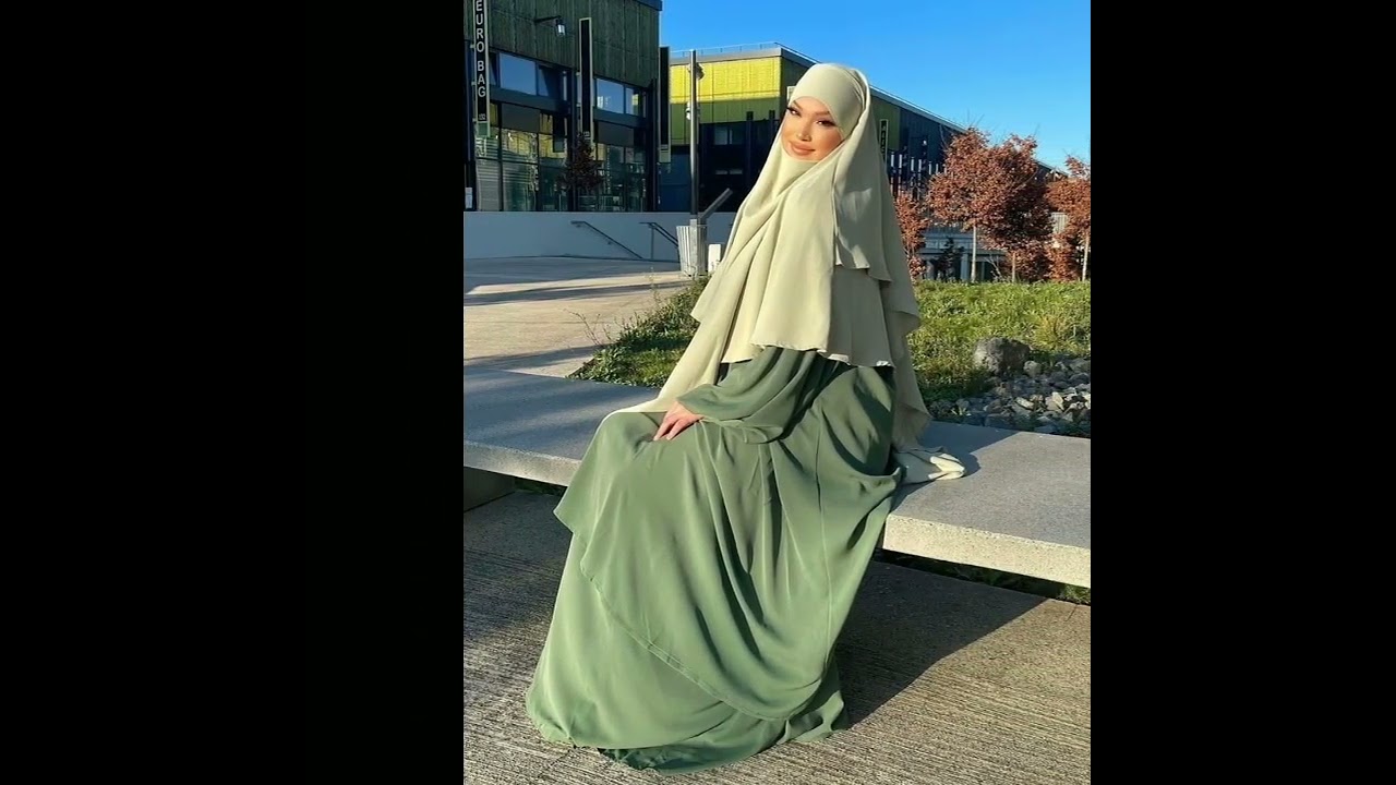 اجمل واروع حجابات شرعية للبنات مع ايسدال تنسيقات أنيقة 2023