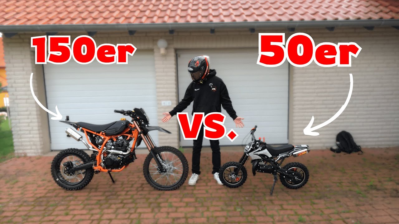 50ccm gegen 150ccm Pitbike im Test! Welches ist besser?